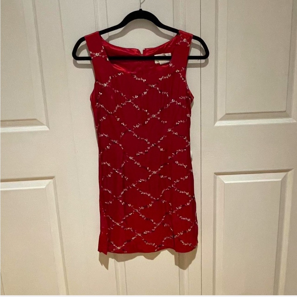 Vintage embroidered XOXO mini dress